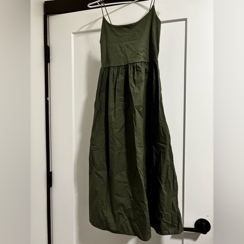 Elegant Olive Green Women's Dress
